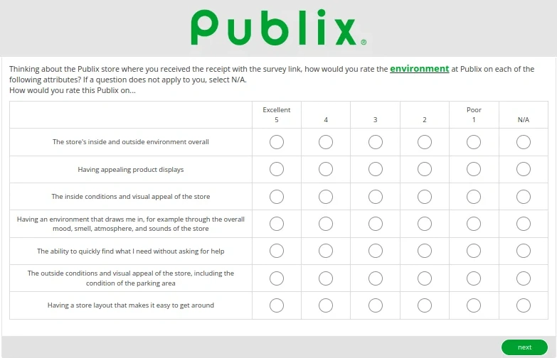 Publix Survey