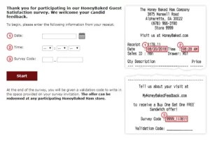 Honey Baked Ham Survey